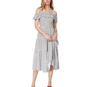 Maison Jules Polka Dot Midi Dress Size 2